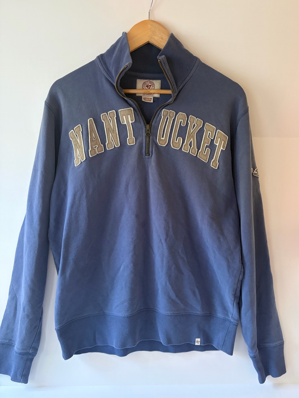 Nantucket Half-Zip Pullover Sweatshirt Blue Size Medium 47 Brand New England